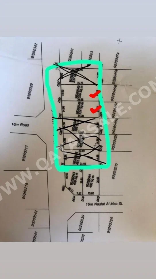 Lands For Sale  in Al Wakrah  - Al Wakrah  -Area Size 526 Square Meter