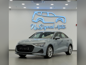 اودي  أي 3  2025  اوتوماتيك  0 كم  4 سلندر  سحب امامي  سيدان  فضي  تحت الضمان