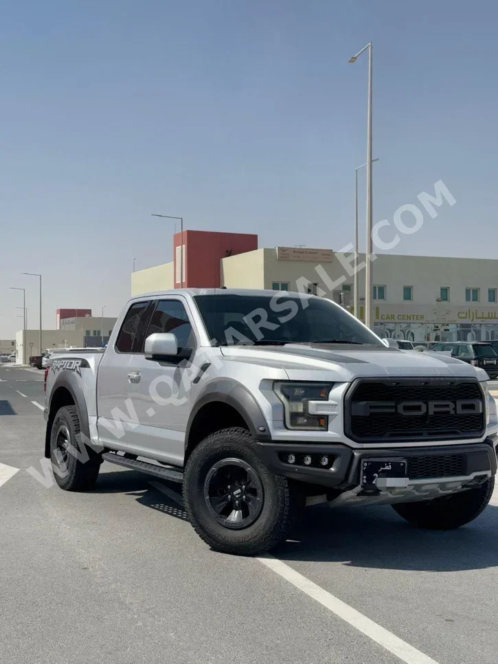 فورد رابتر 2017 اوتوماتيك 127,000 كم 6 سلندر دفع رباعي بيكب فضي