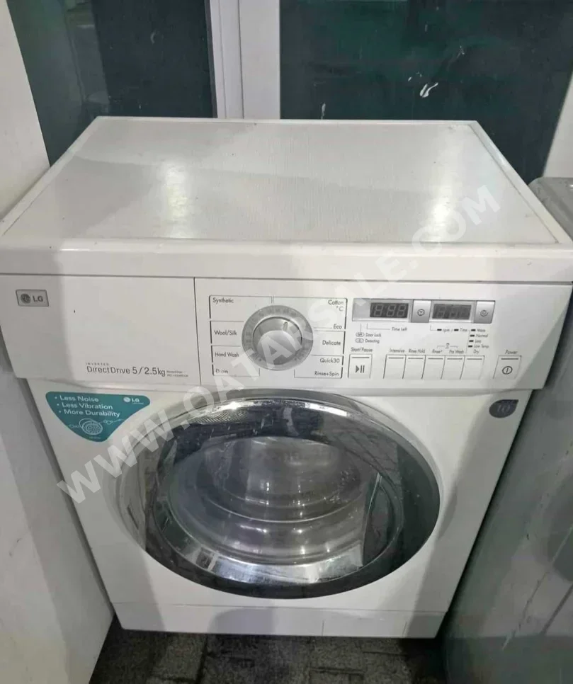 غسالة ملابس & الكل في واحد ال جي \  غسالة تحميل أمامي  أبيض  متصلة بالواي-فاي