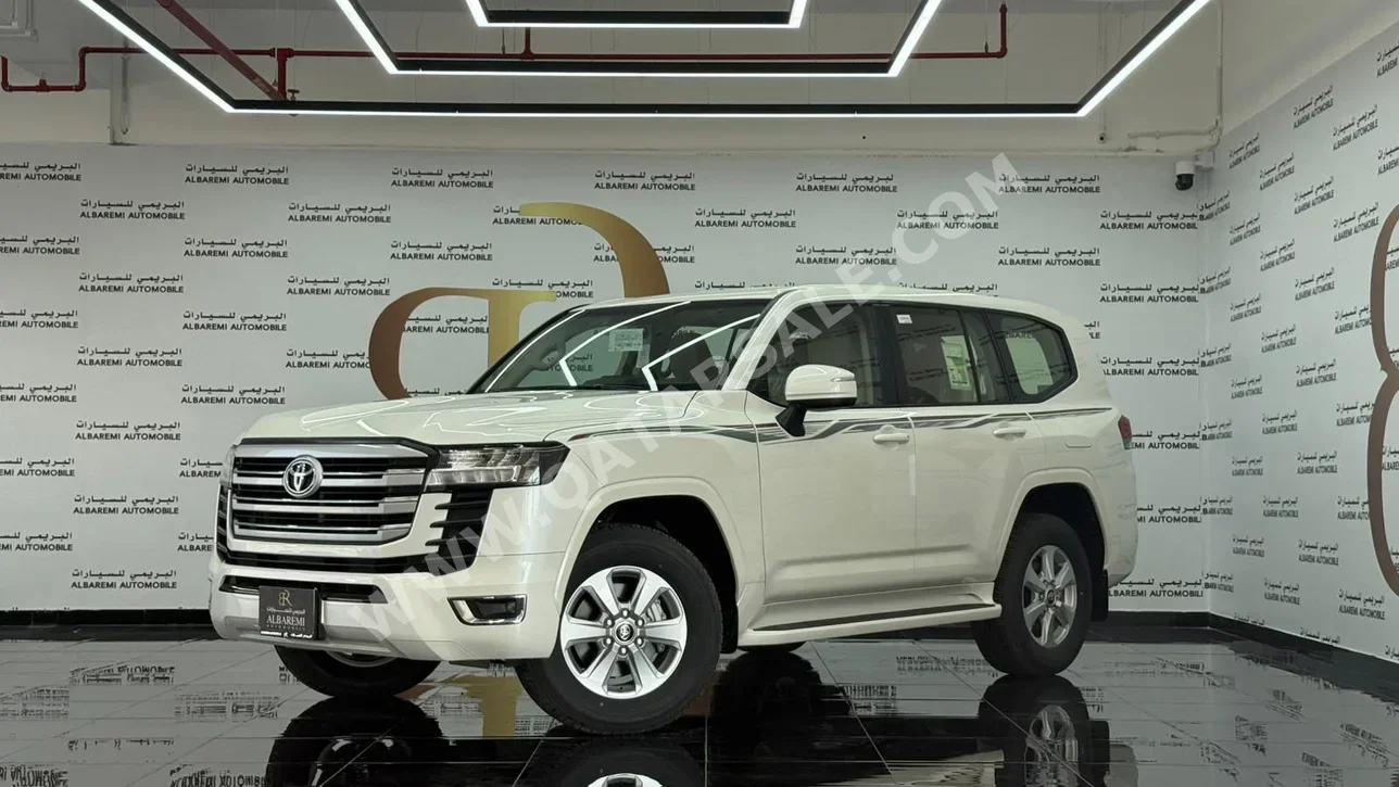 تويوتا  لاند كروزر  جي اكس ار توين توربو  2024  اوتوماتيك  0 كم  6 سلندر  دفع رباعي  اس يو في  أبيض  تحت الضمان