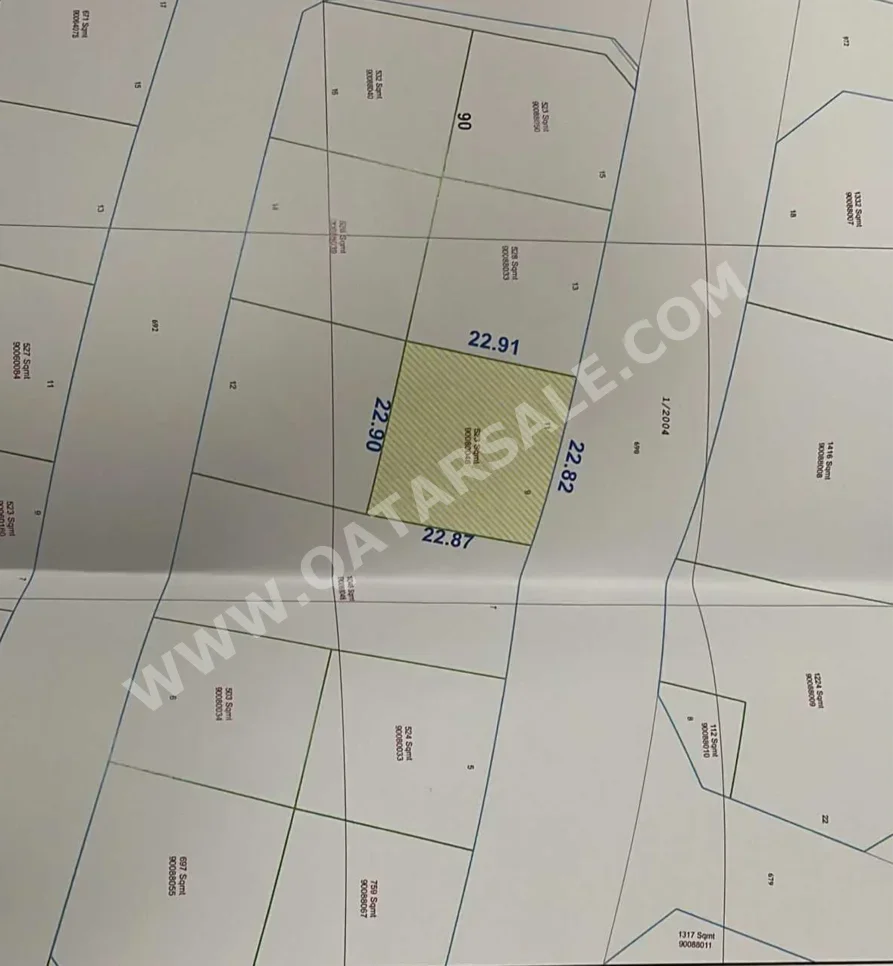 Lands For Sale  in Al Wakrah  - Al Wakrah  -Area Size 523 Square Meter