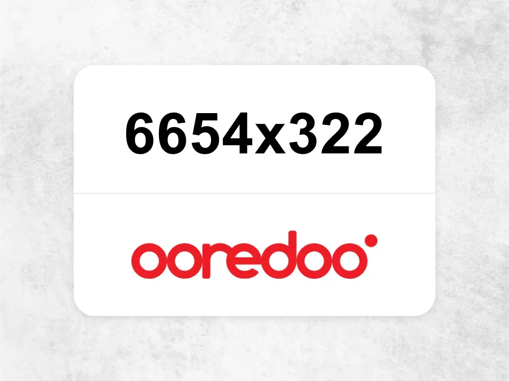 6654x322  جوال اوريدو