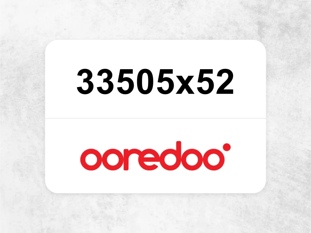 33505x52  جوال اوريدو