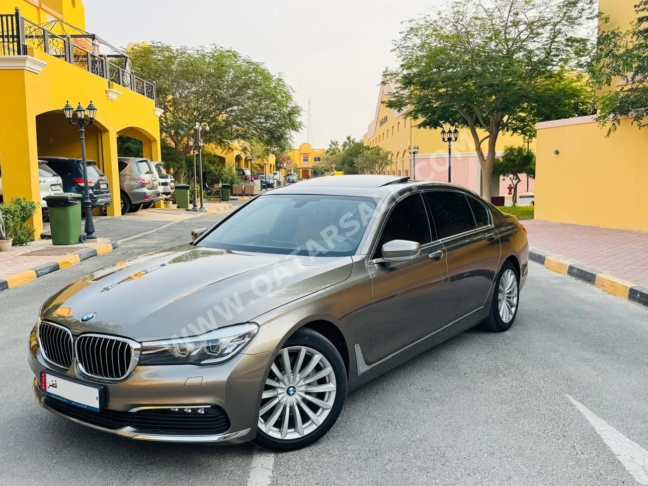 BMW  7-Series  730 Li  2018  Automatic  125,000 Km  6 Cylinder  Rear Wheel Drive (RWD)  Sedan  Gold