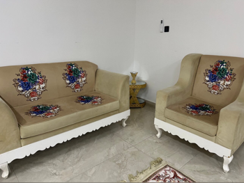 الأرائك والكنب والكراسي مجموعة كراسي  - اللون البيج