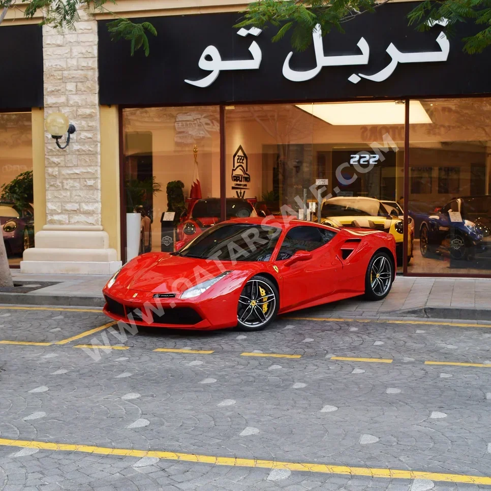 Ferrari  488  GTB  2017  Automatic  14,000 Km  8 Cylinder  Rear Wheel Drive (RWD)  Coupe / Sport  Red  With Warranty