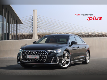 Audi  A8  3.0  2024  Automatic  45,000 Km  6 Cylinder  All Wheel Drive (AWD)  Sedan  Black  With Warranty