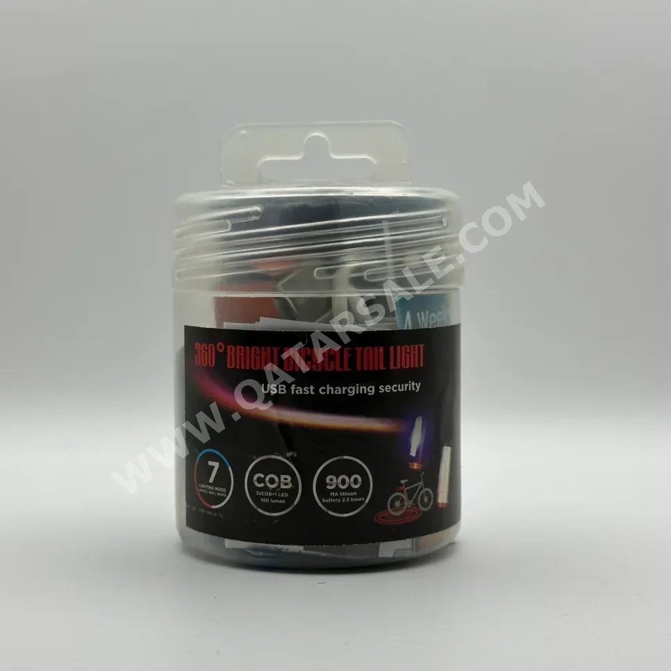 ملحقات الدراجات الهوائية إضاءة  أسود