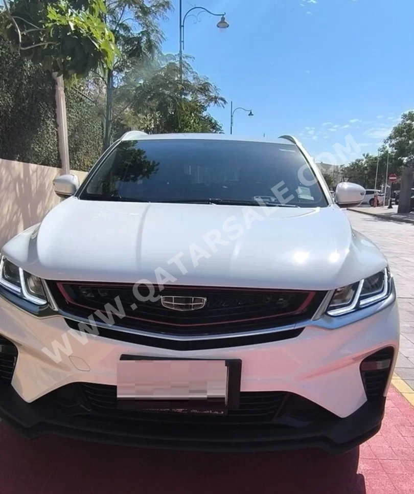 Geely  Coolray  2023  Automatic  67,000 Km  4 Cylinder  Front Wheel Drive (FWD)  SUV  White  With Warranty