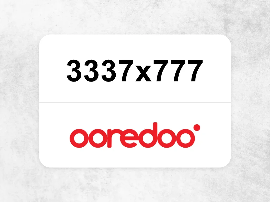 Ooredoo Mobile Phone  3337x777