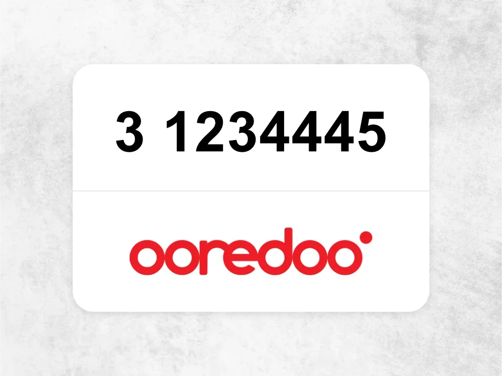 Ooredoo Mobile Phone  3 1234445