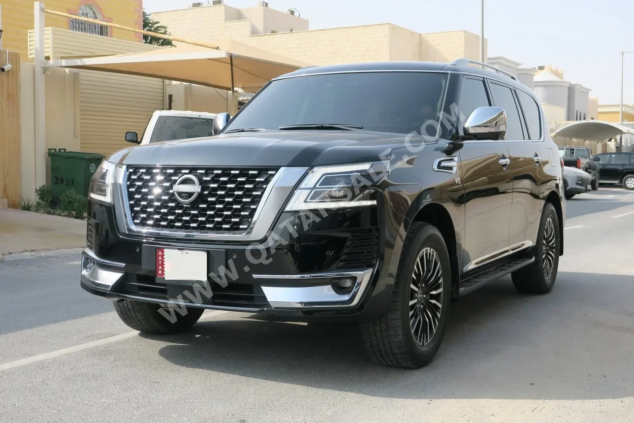 Nissan  Patrol  Platinum  2023  Automatic  44,000 Km  8 Cylinder  Four Wheel Drive (4WD)  SUV  Black  With Warranty