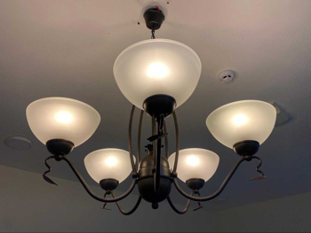 Lighting - Chandelier  - White  -Number of Bulbs: 5