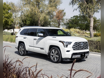 تويوتا  سكويا  كابستون  2024  اوتوماتيك  24,000 كم  6 سلندر  دفع رباعي  اس يو في  أبيض  تحت الضمان