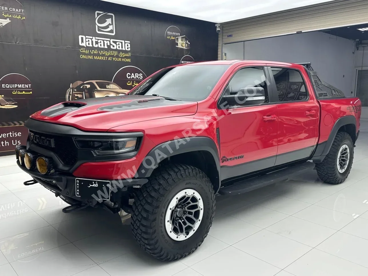 دودج رام تي أر إكس 2021 اوتوماتيك 64,000 كم 8 سلندر دفع رباعي بيكب أحمر