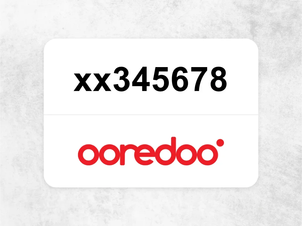 Ooredoo Mobile Phone  xx345678