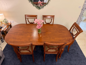 Tables & Sideboards Table & Chairs  - Home Center  - Solid Wood  - Brown