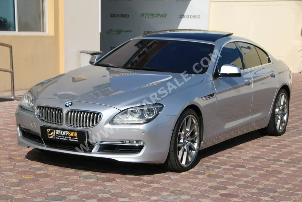 BMW  6-Series  650i Gran Coupe  2013  Automatic  57,500 Km  8 Cylinder  Rear Wheel Drive (RWD)  Sedan  Silver
