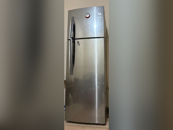 ال جي  ثلاجة بفريزر علوي  - فضي