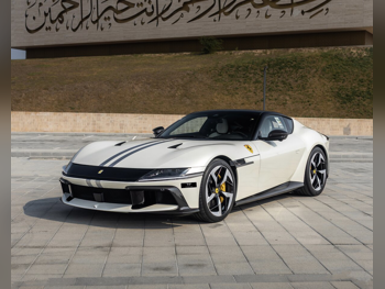 فيراري  12سيليندري  2025  اوتوماتيك  200 كم  12 سلندر  دفع خلفي  كوبيه \ سبورت  أبيض لؤلؤي  تحت الضمان