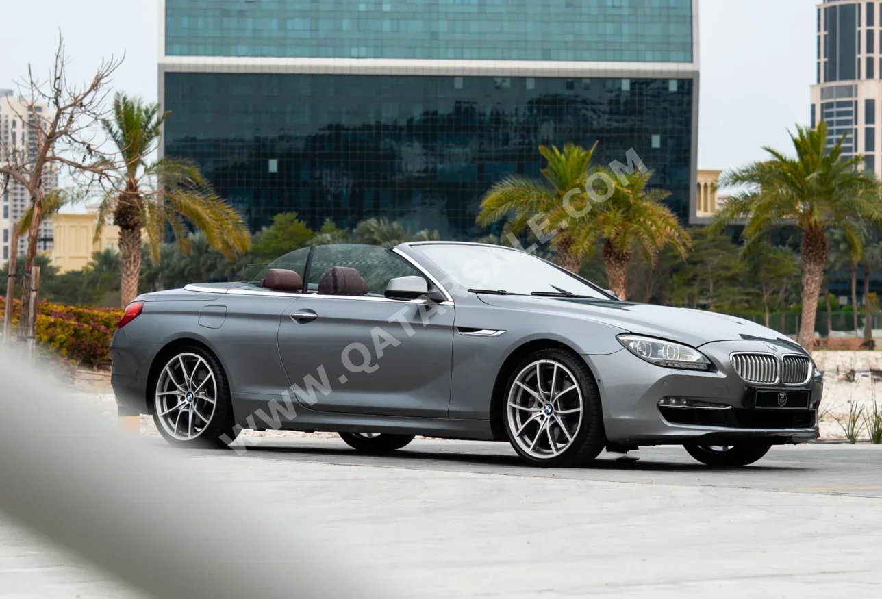 BMW  6-Series  650i  2014  Automatic  100,000 Km  8 Cylinder  Rear Wheel Drive (RWD)  Convertible  Gray  With Warranty