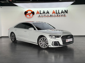 Audi  A8  3.0  2024  Automatic  33,500 Km  6 Cylinder  Front Wheel Drive (FWD)  Sedan  White  With Warranty