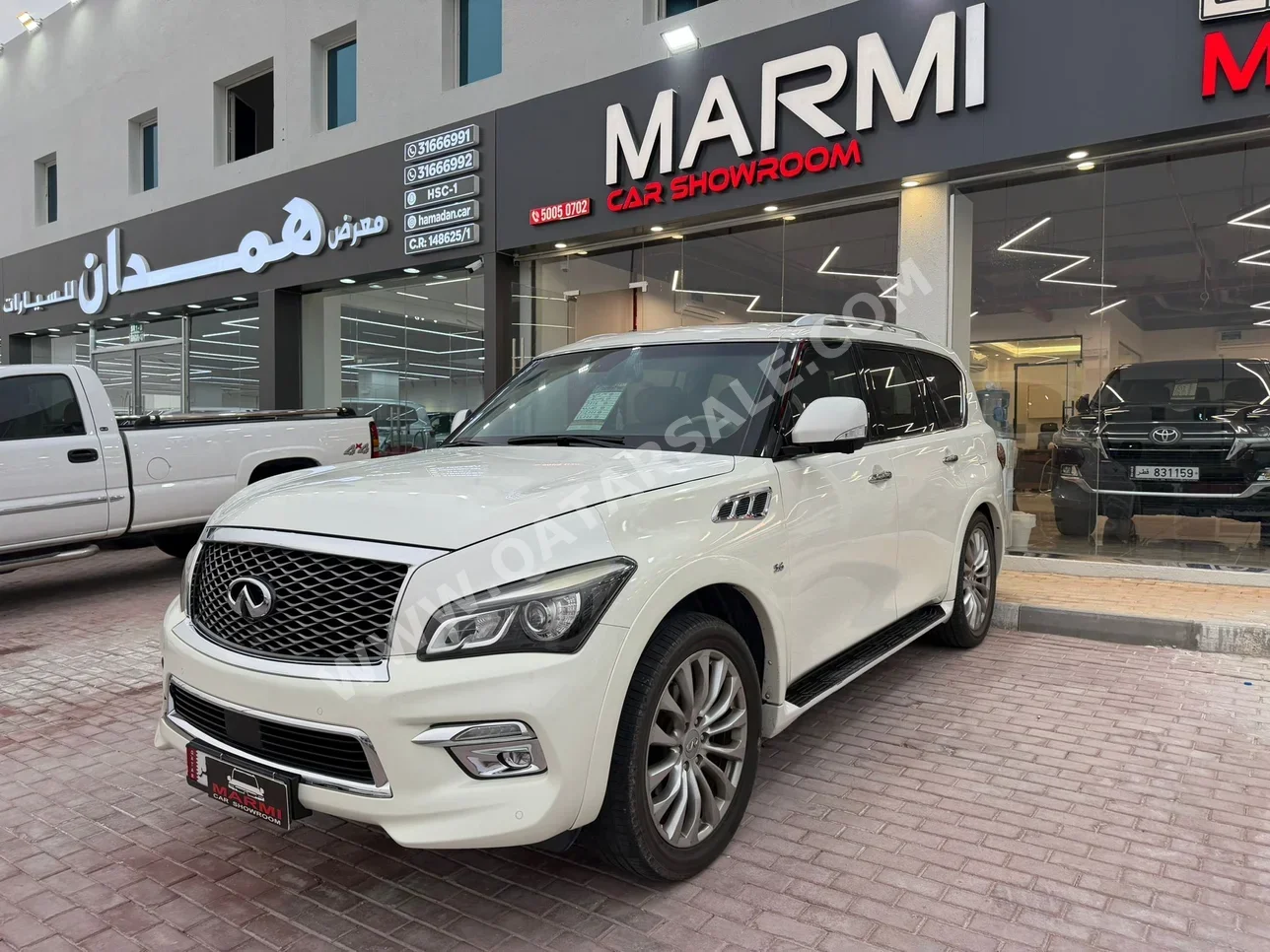 انفنيتي كيو اكس 80 2016 اوتوماتيك 312,000 كم 8 سلندر دفع رباعي اس يو في أبيض