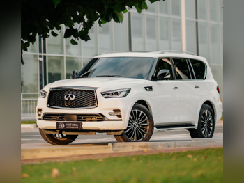 Infiniti  QX  80  2021  Automatic  70,000 Km  8 Cylinder  Four Wheel Drive (4WD)  SUV  White