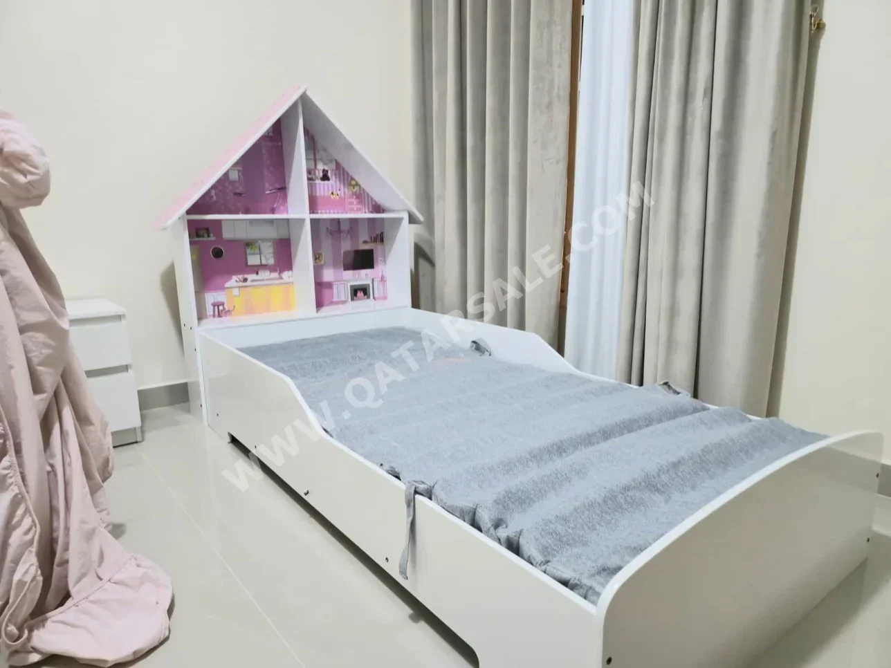 الأسّرة - سرير أحادي  - أبيض