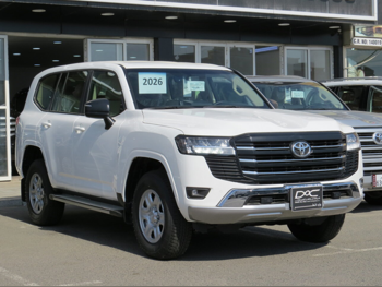 تويوتا  لاند كروزر  جي اكس  2026  اوتوماتيك  0 كم  6 سلندر  دفع رباعي  اس يو في  أبيض  تحت الضمان