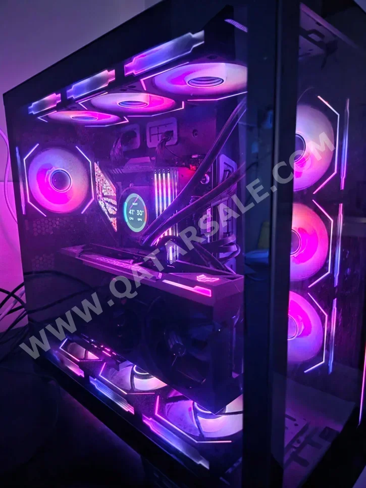 كمبيوتر ألعاب - إنتل كور أي9  - ازوس  - ان فيديا جي فورس  - ار تي اكس 4060 تي اي  - 16 جيجابايت -  64 جيجابايت (16x4)  \ دي دي ار 5 - القرص الثابت:  8 تيرا بايت - القرص الصلب:  غير مثبت  2023