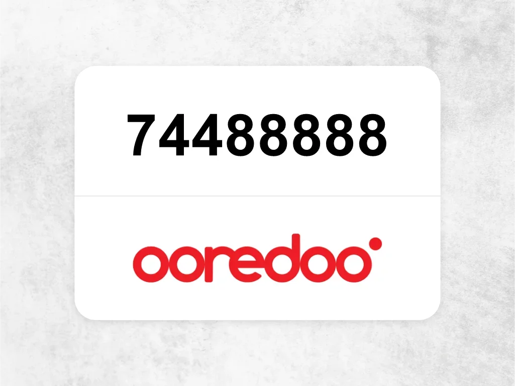 Ooredoo Mobile Phone  74488888