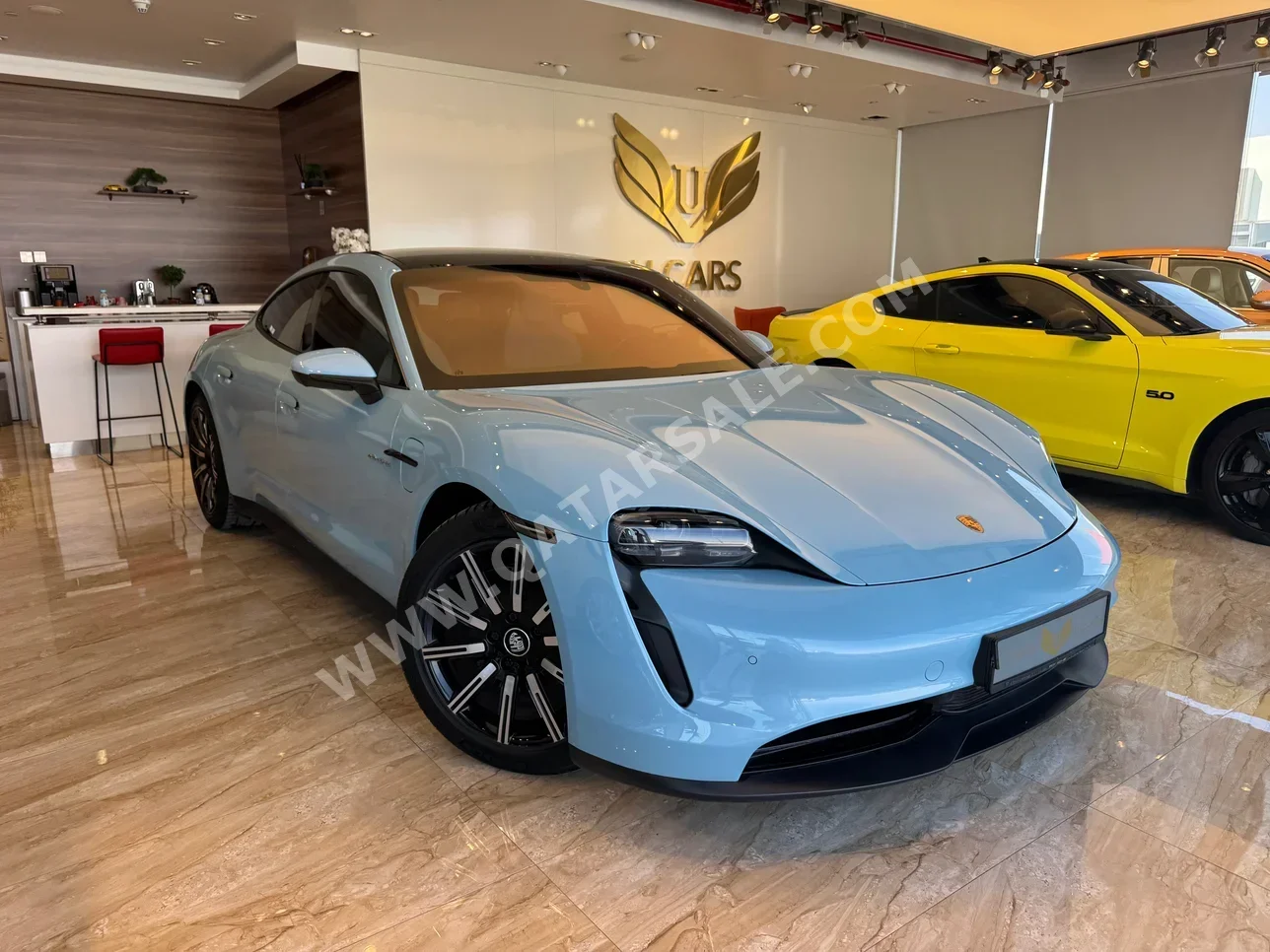 Porsche Taycan 2021 Tiptronic 18,000 Km 0 Cylinder Rear Wheel Drive (RWD) Sedan Sky Blue With Warranty