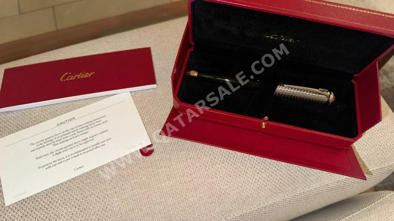 Cartier  Black and Silver -  Year 2022  Ballpoint Pen