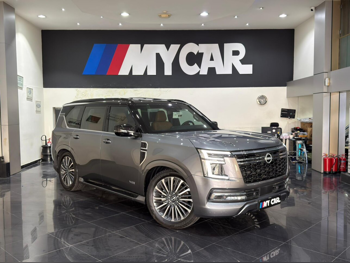 Nissan  Patrol  Platinum turbo  2025  Automatic  5,000 Km  6 Cylinder  Four Wheel Drive (4WD)  SUV  Gray  With Warranty