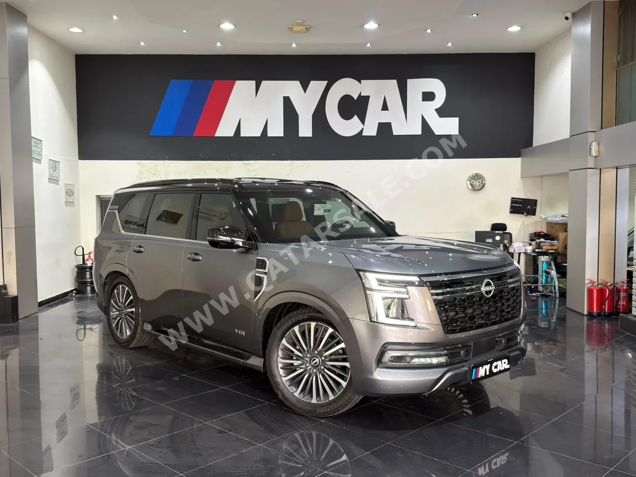 Nissan  Patrol  Platinum turbo  2025  Automatic  5,000 Km  6 Cylinder  Four Wheel Drive (4WD)  SUV  Gray  With Warranty