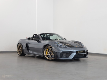 Porsche  718  Spyder RS Weissach  2024  Automatic  3,600 Km  6 Cylinder  Rear Wheel Drive (RWD)  Convertible  Gray  With Warranty