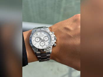 ساعات - رولكس  - ساعات الكوارتز  - أبيض  - ساعات للجنسين