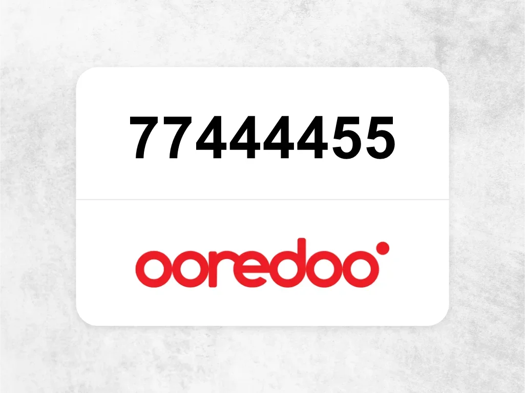 Ooredoo Mobile Phone  77444455
