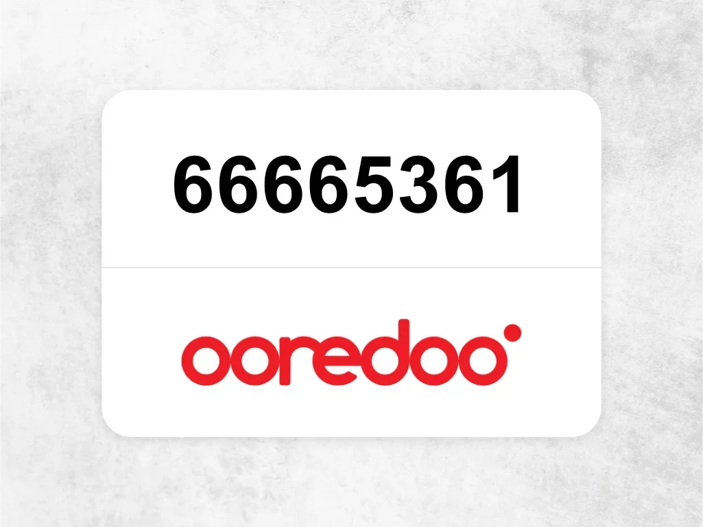 Ooredoo Mobile Phone 66665361