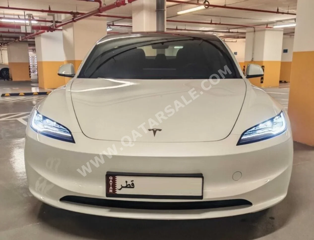 Tesla  Model 3  2025  Automatic  10,000 Km  0 Cylinder  Rear Wheel Drive (RWD)  Sedan  White  With Warranty