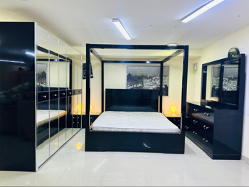 أطقم غرف نوم - هوم سينتر  - طقم مكون من 6 قطع  - أسود