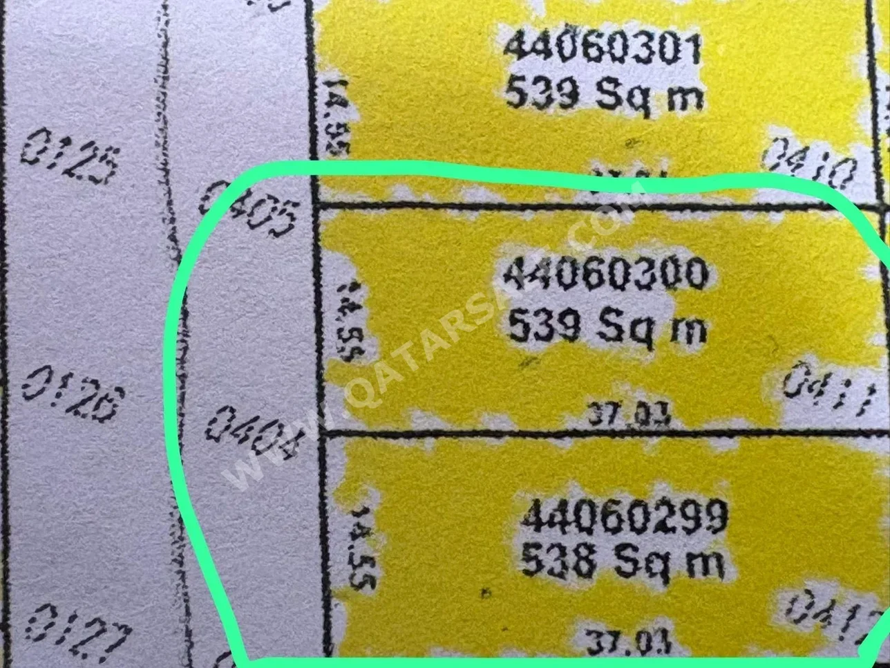 اراضي للبيع  في الدوحة  - نعيجة  -المساحة 538 متر مربع