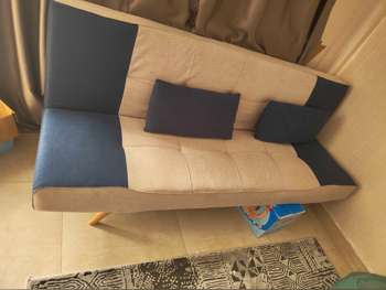 الأرائك والكنب والكراسي هوم سينتر كنبة-سرير - اللون الرمادي - سرير أريكة