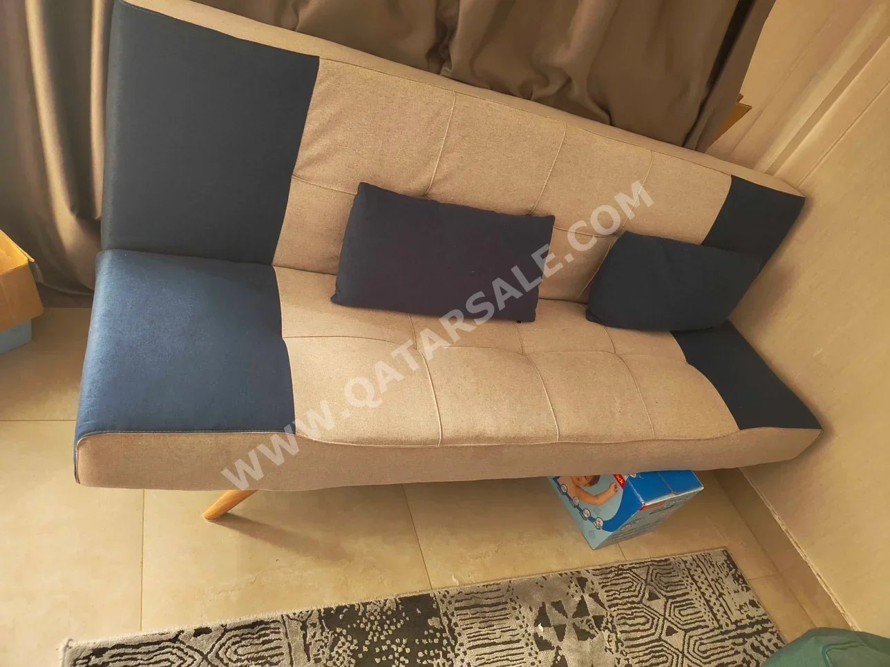 الأرائك والكنب والكراسي هوم سينتر كنبة-سرير - اللون الرمادي - سرير أريكة