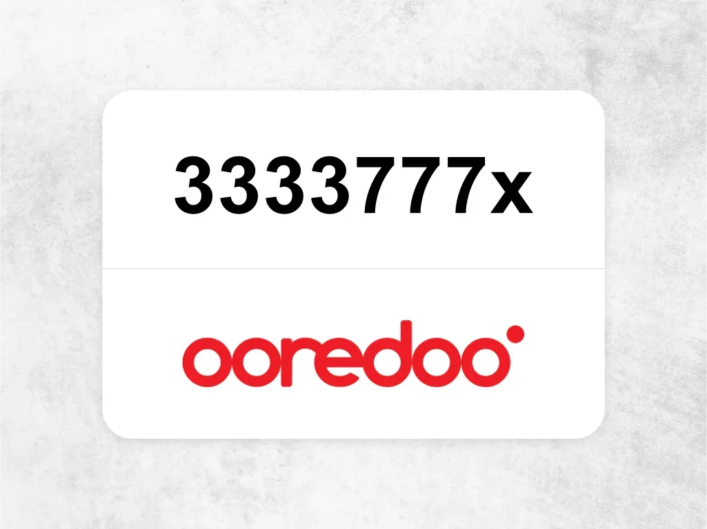 Ooredoo Mobile Phone  3333777x