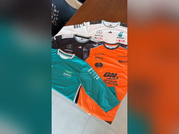 ملابس رجالي البوليستر \ تي شيرت متعدد الألوان خريف / شتاء \ المقاس: لارج