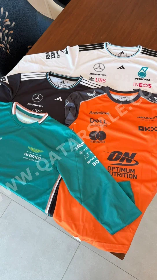 ملابس رجالي البوليستر \  تي شيرت  متعدد الألوان  خريف / شتاء \ المقاس: لارج