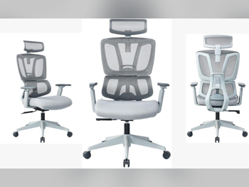 كراسي مكتب ميرير للمفروشات - كرسي تنفيذي - اللون الرمادي